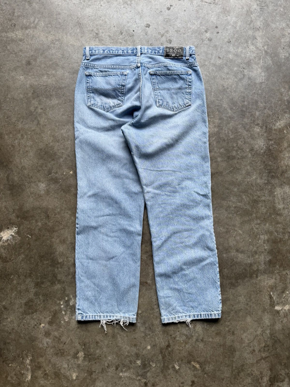 Izod × Vintage Vintage 90’s IZOD Baggy Light Wash Distressed Demin Size US 32 / EU 48 - 5 Thumbnail