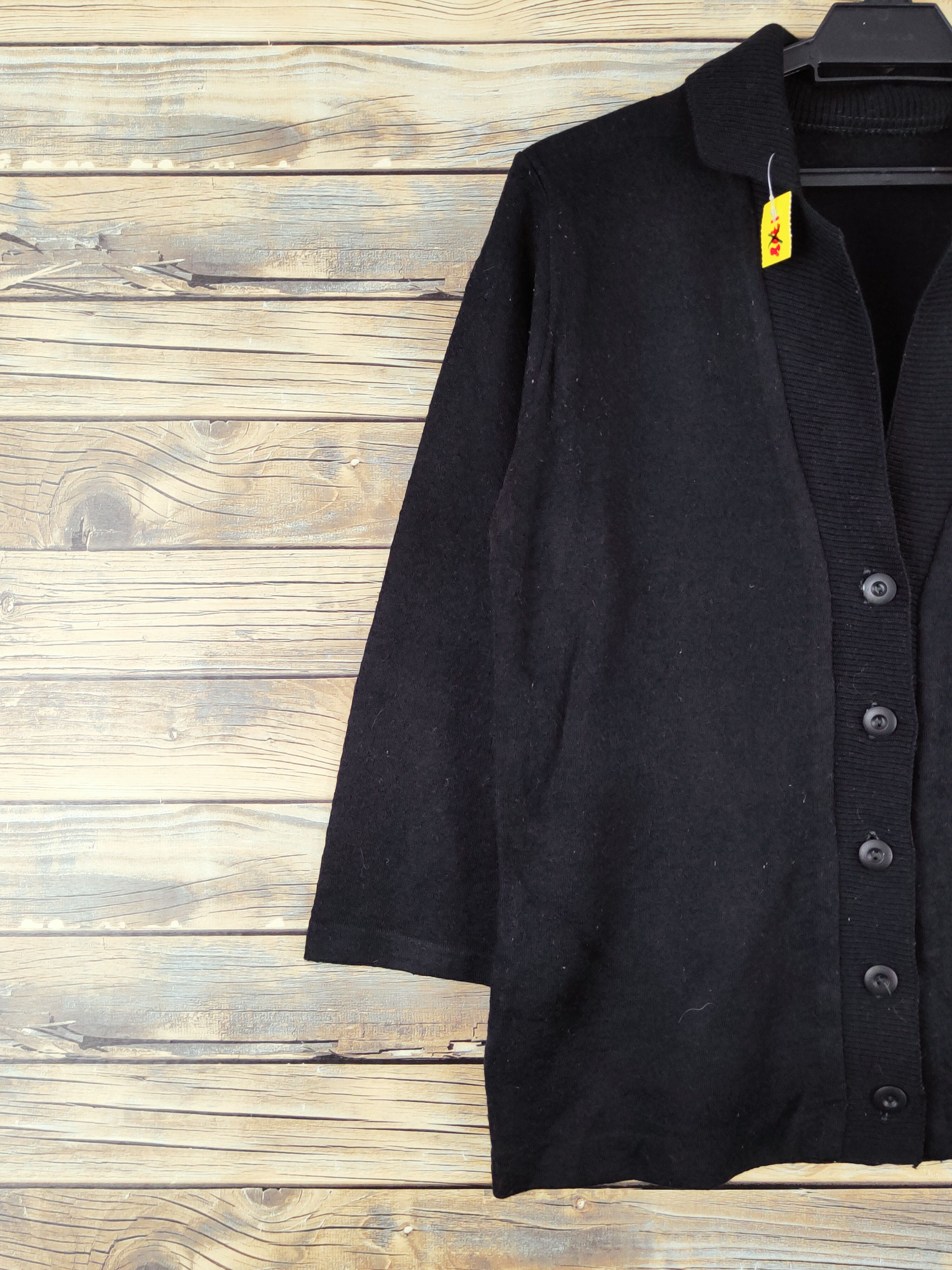Homespun Knitwear × Japanese Brand × Vintage Japanese Brand Black Knitwear Cardigan #W980 Size S / US 4 / IT 40 - 3 Thumbnail