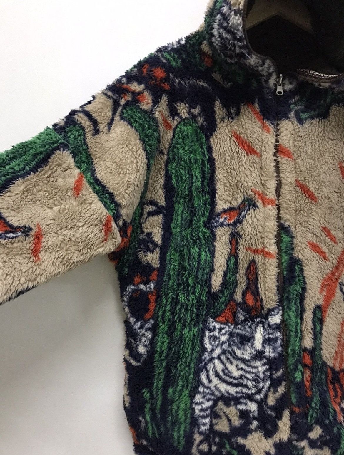 Japanese Brand × Vintage Crazy 1of1 Vintage Japanese Allover print Reversible Fleece Size US L / EU 52-54 / 3 - 5 Thumbnail