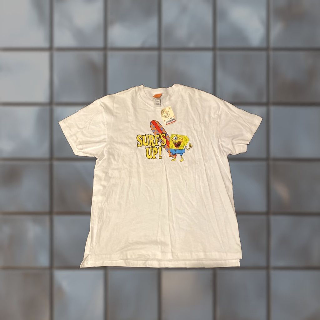 Vintage VINTAGE SpongeBob SquarePants Sleepwear T Shirt White Surfs Up Medium Mens NWT Size US M / EU 48-50 / 2 - 1 Thumbnail