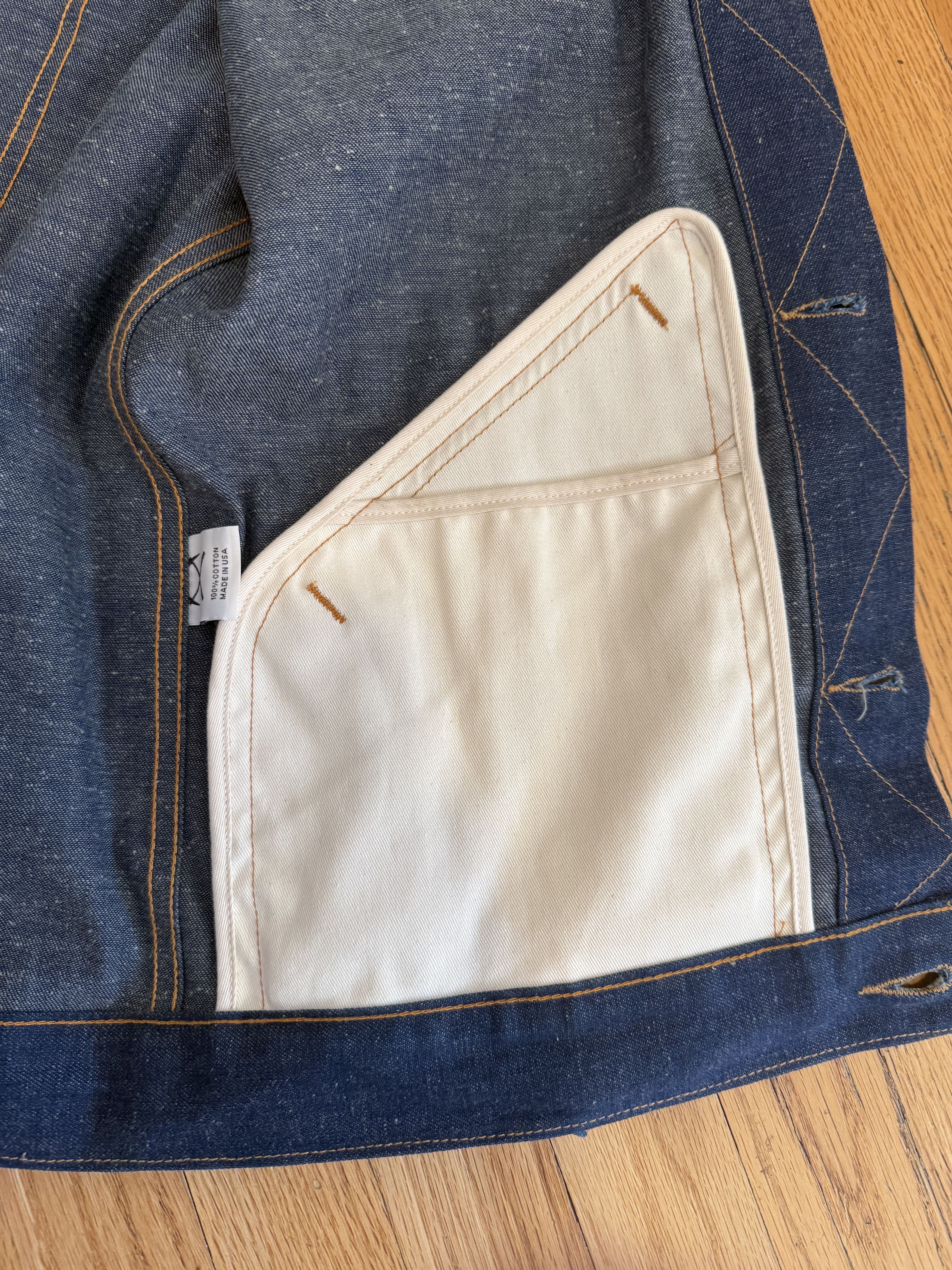 3sixteen 3sixteen Indigo Nep Ranch Jacket XL Selvedge Denim MiUSA Size US XL / EU 56 / 4 - 6 Thumbnail