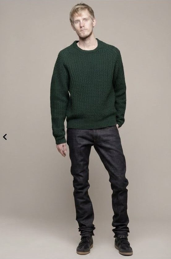Acne Studios Acne Studios Waffle Knit Green Sweater AW/12 Size US S / EU 44-46 / 1 - 1 Thumbnail
