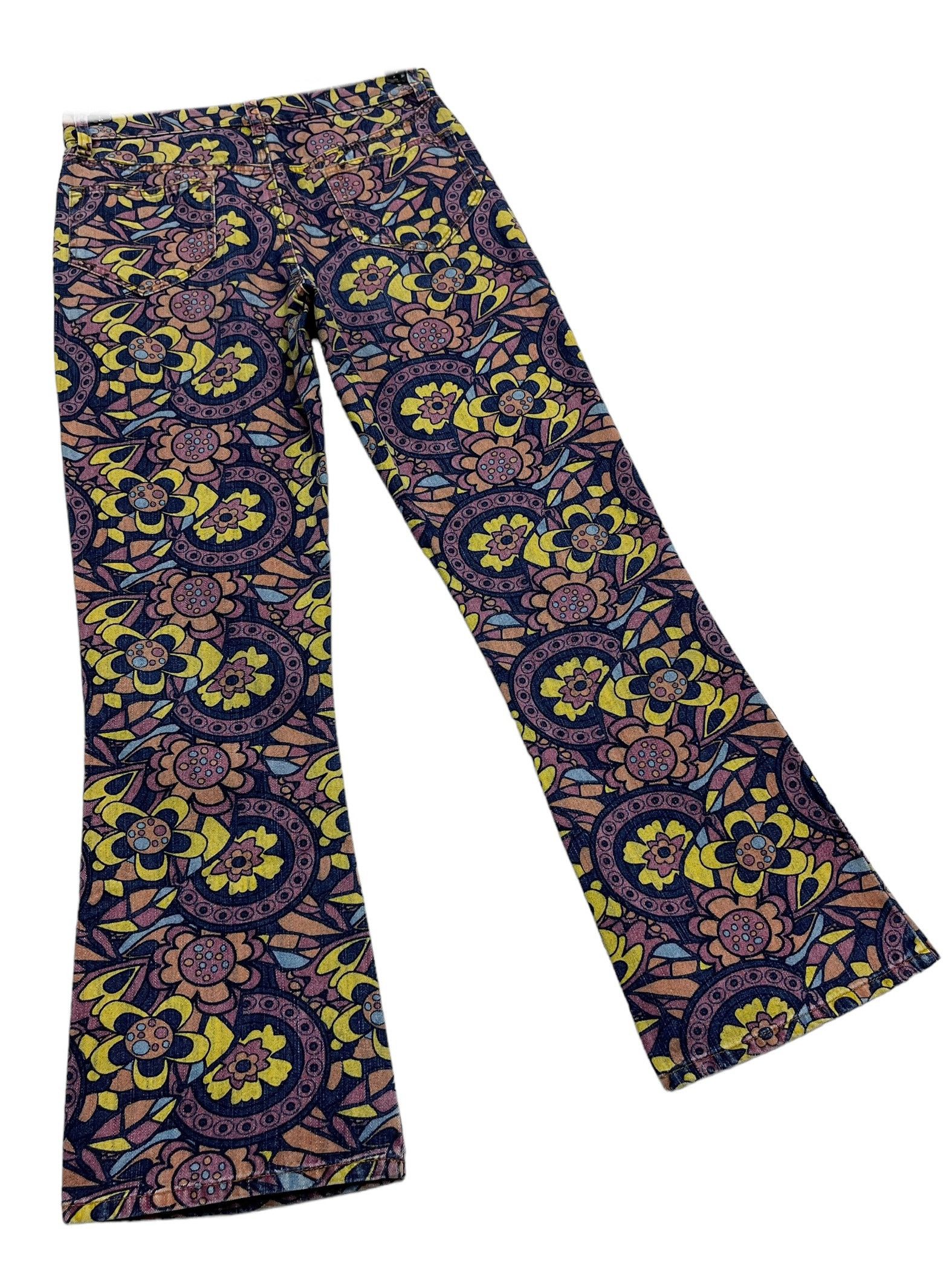 Vintage 90’s! Full Print Flower Murakami's Style Woman's Flared Size 28" / US 6 / IT 42 - 6 Thumbnail