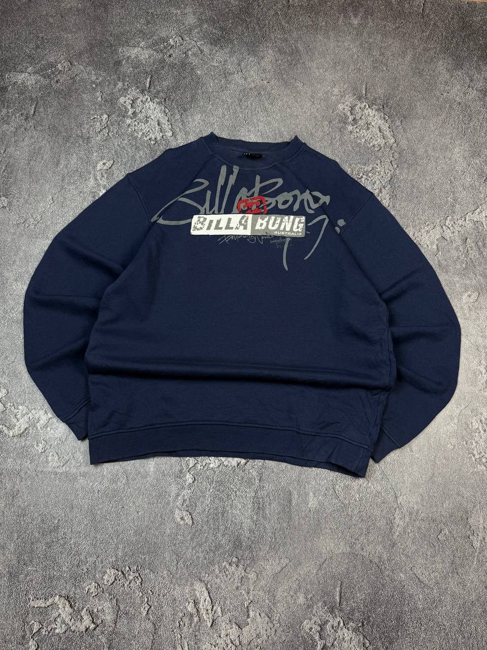 Billabong VTG 2000s Billabong Graphic Print Navy Sweatshirt Y2K Surf Size US L / EU 52-54 / 3 - 2 Thumbnail