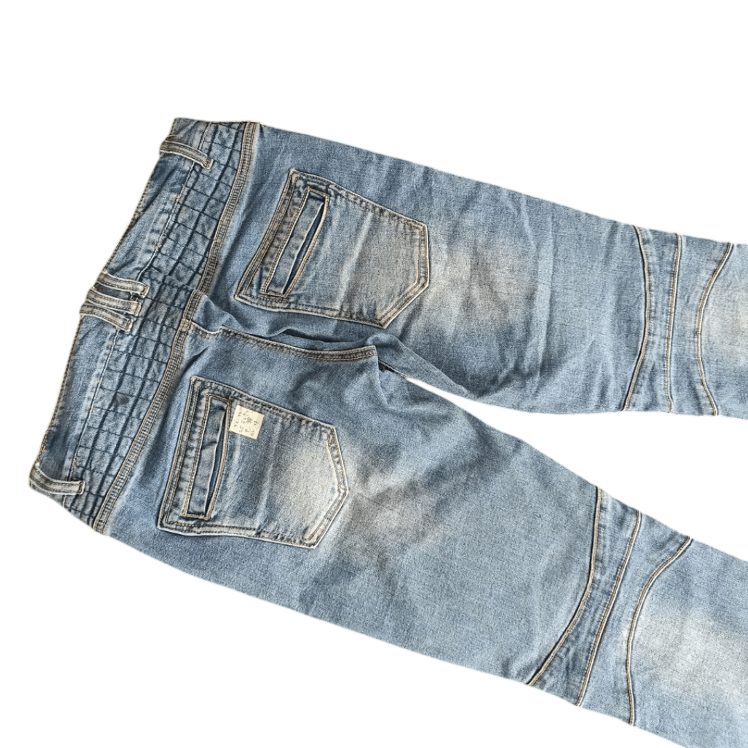 Japanese Brand W.D.B Bikers Jeans Size US 30 / EU 46 - 2 Thumbnail