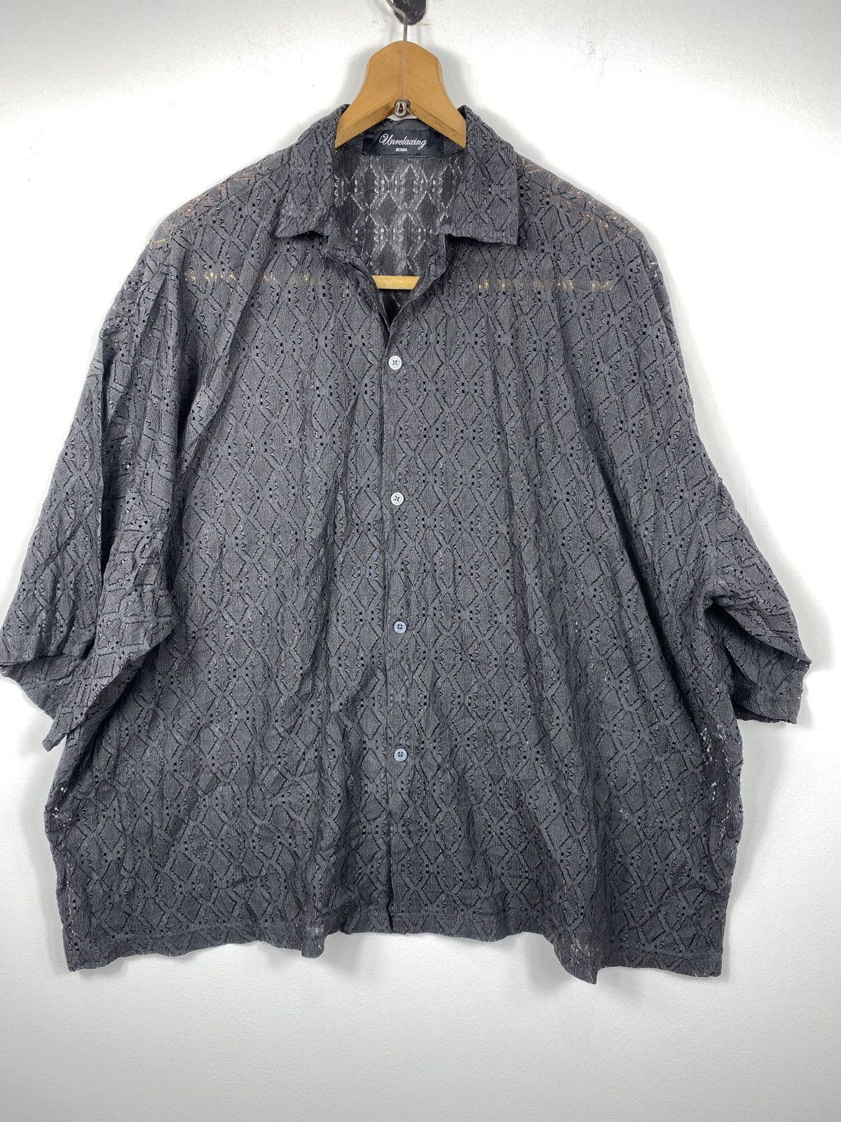 Vintage Lace short sleeve shirt Size US XXL / EU 58 / 5 - 1 Thumbnail