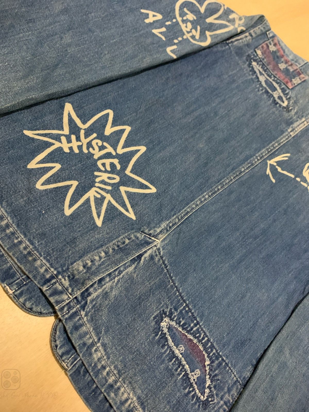 Hysteric Glamour × Japanese Brand Vintage Hysteric Glamour Distressed Denim Jakcet Size ONE SIZE - 6 Thumbnail