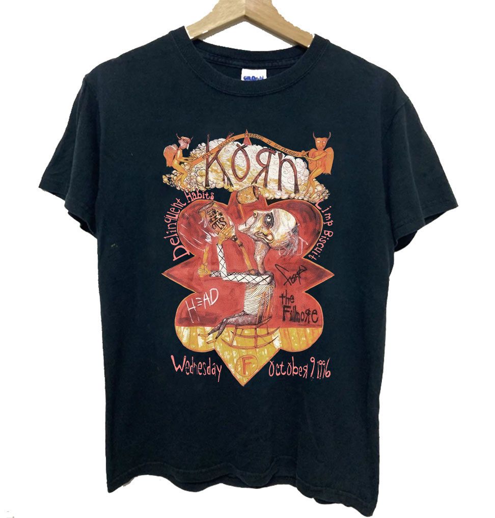 Band Tees Korn Band 1996 T-shirt Korn Rock Shirt Tee for Fan Size US XL / EU 56 / 4 - 2 Thumbnail