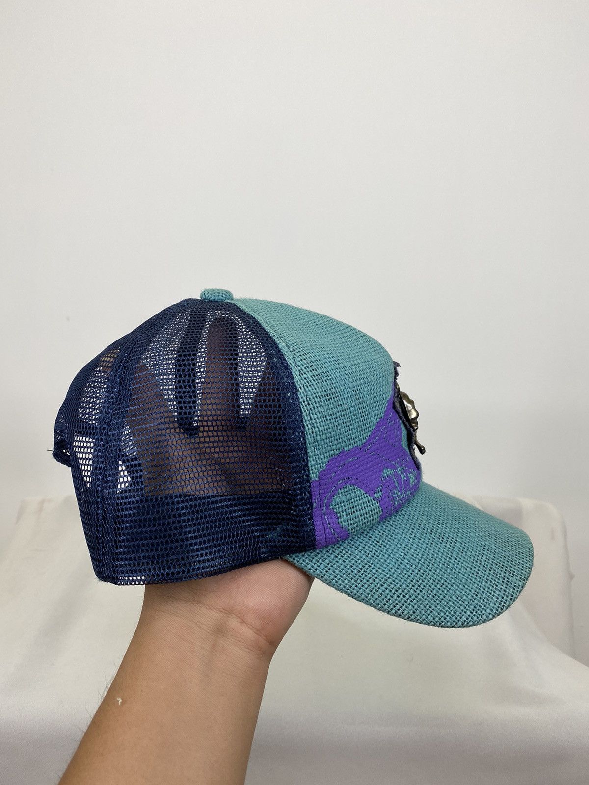 14th Addiction Punk Skull Studded Trucker Cap Size ONE SIZE - 4 Thumbnail