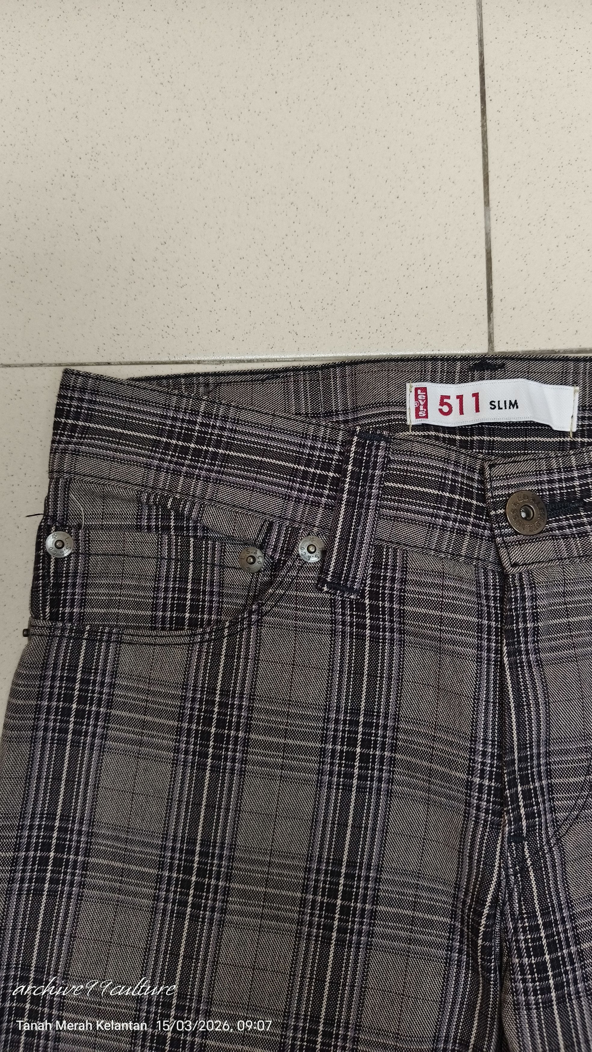 Levi's Levi’s Japan 511 Slim Plaid Tartan Checkered Trousers Size US 30 / EU 46 - 11 Thumbnail