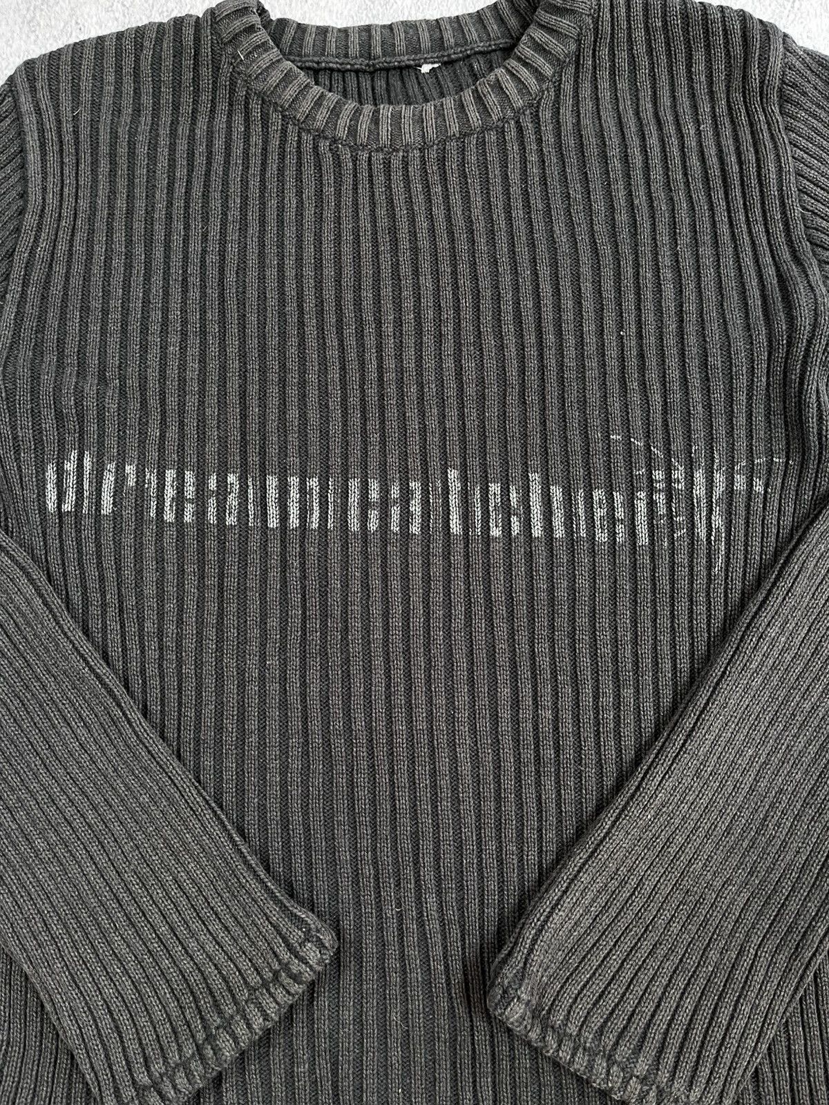 Japanese Brand × Vintage Vintage Y2K Faded Japanese ribbed sweater streetwear Size M / US 6-8 / IT 42-44 - 4 Thumbnail