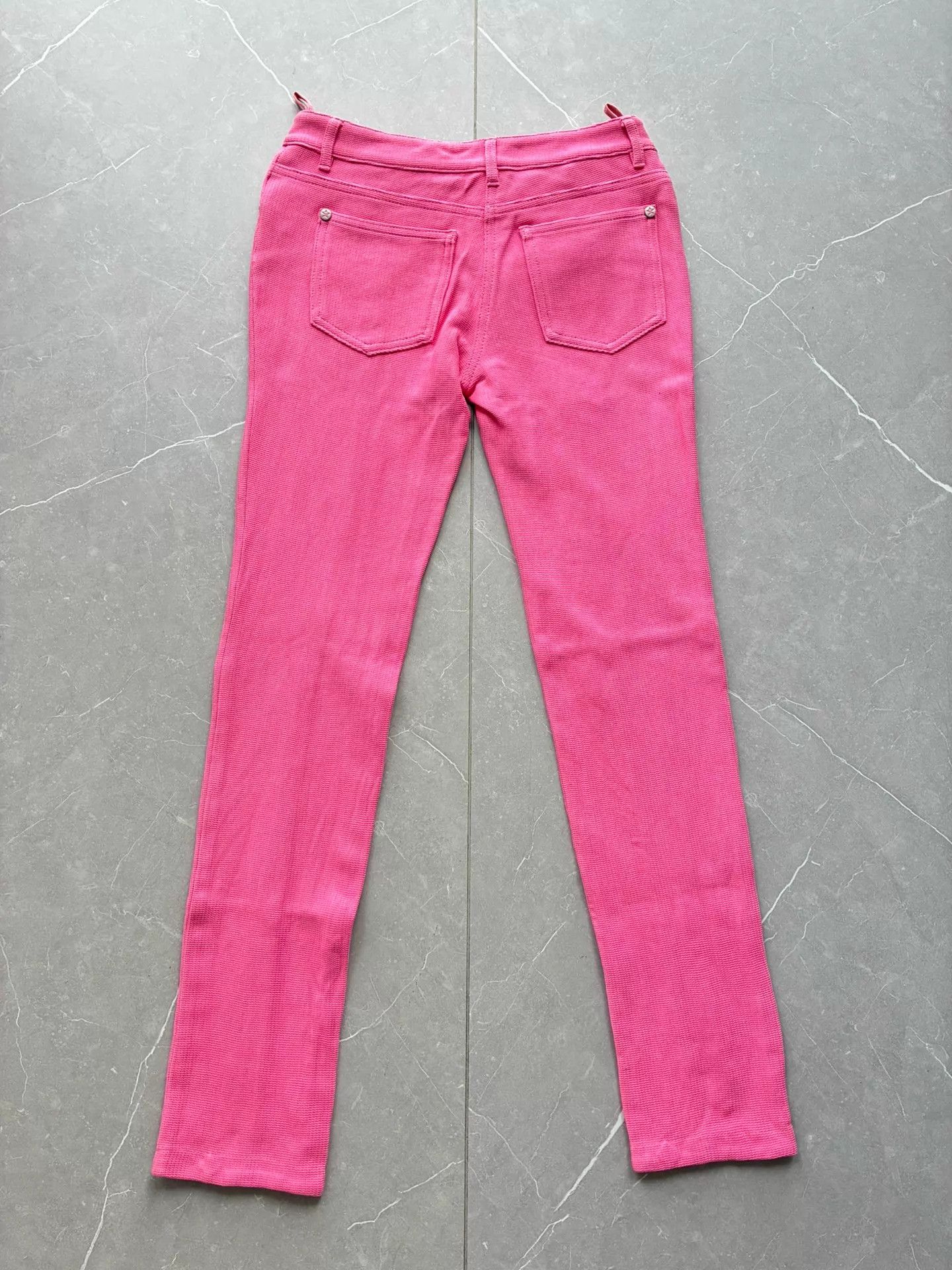Chanel Chanel Pink Knit Pants Size 34 Size 25" / US 0 / IT 36 - 2 Thumbnail