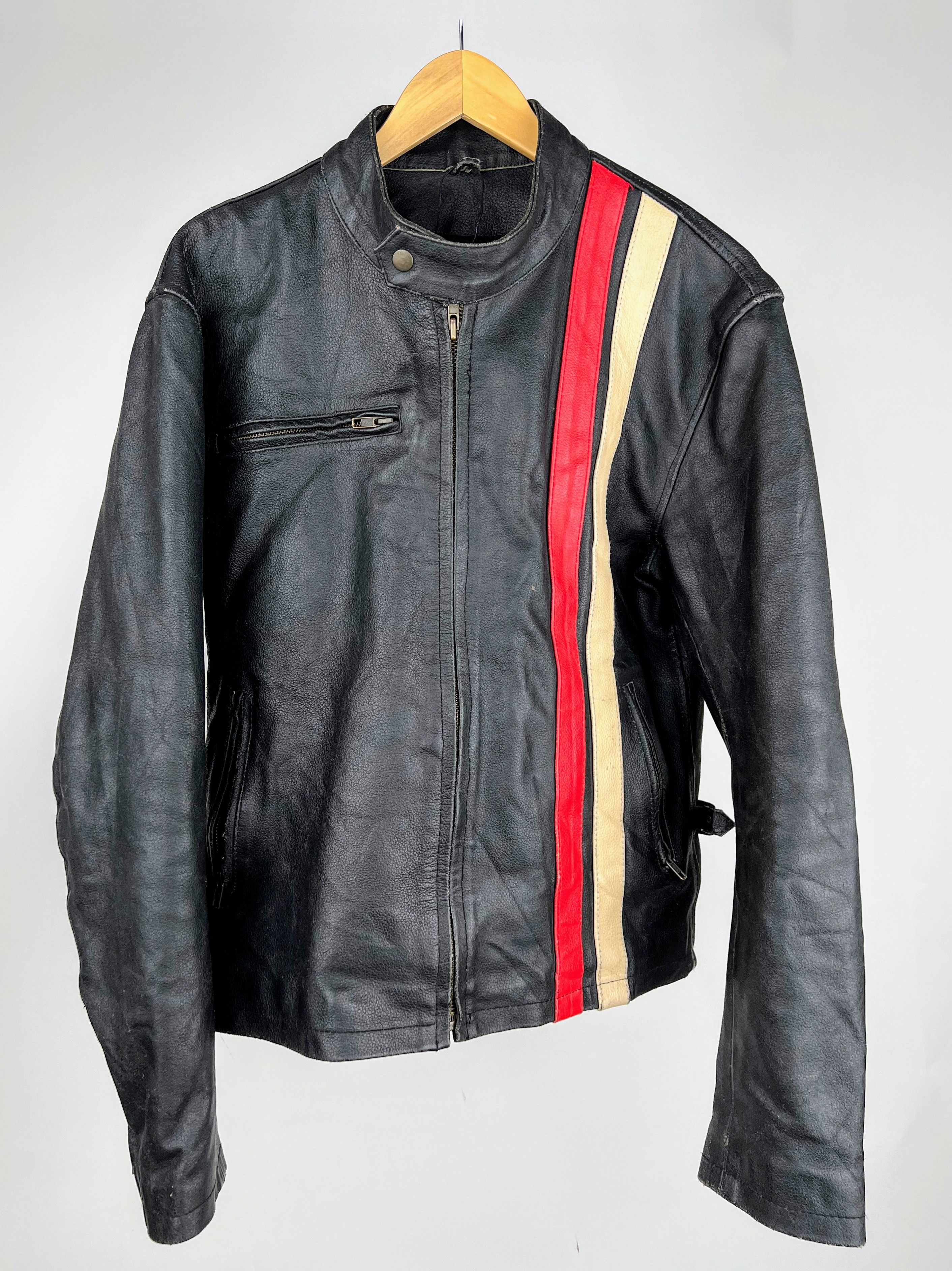 Other Matt Black Leather Jacket Streetwear Biker Jacket Size US L / EU 52-54 / 3 - 1 Thumbnail