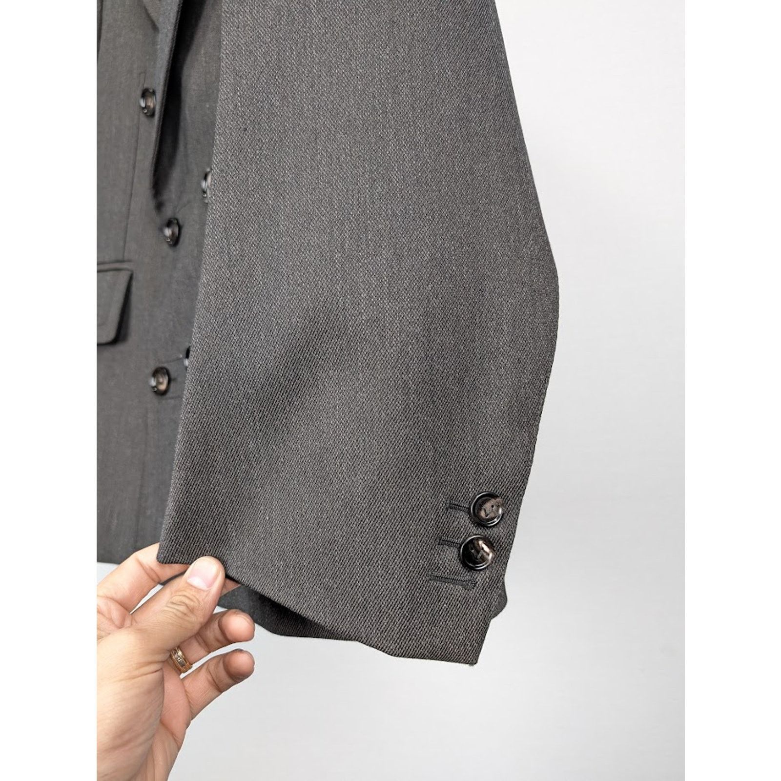 Bottega Veneta o1rshd1 Technical Wool Jacket in Brown/Grey/Black Size US L / EU 52-54 / 3 - 6 Thumbnail