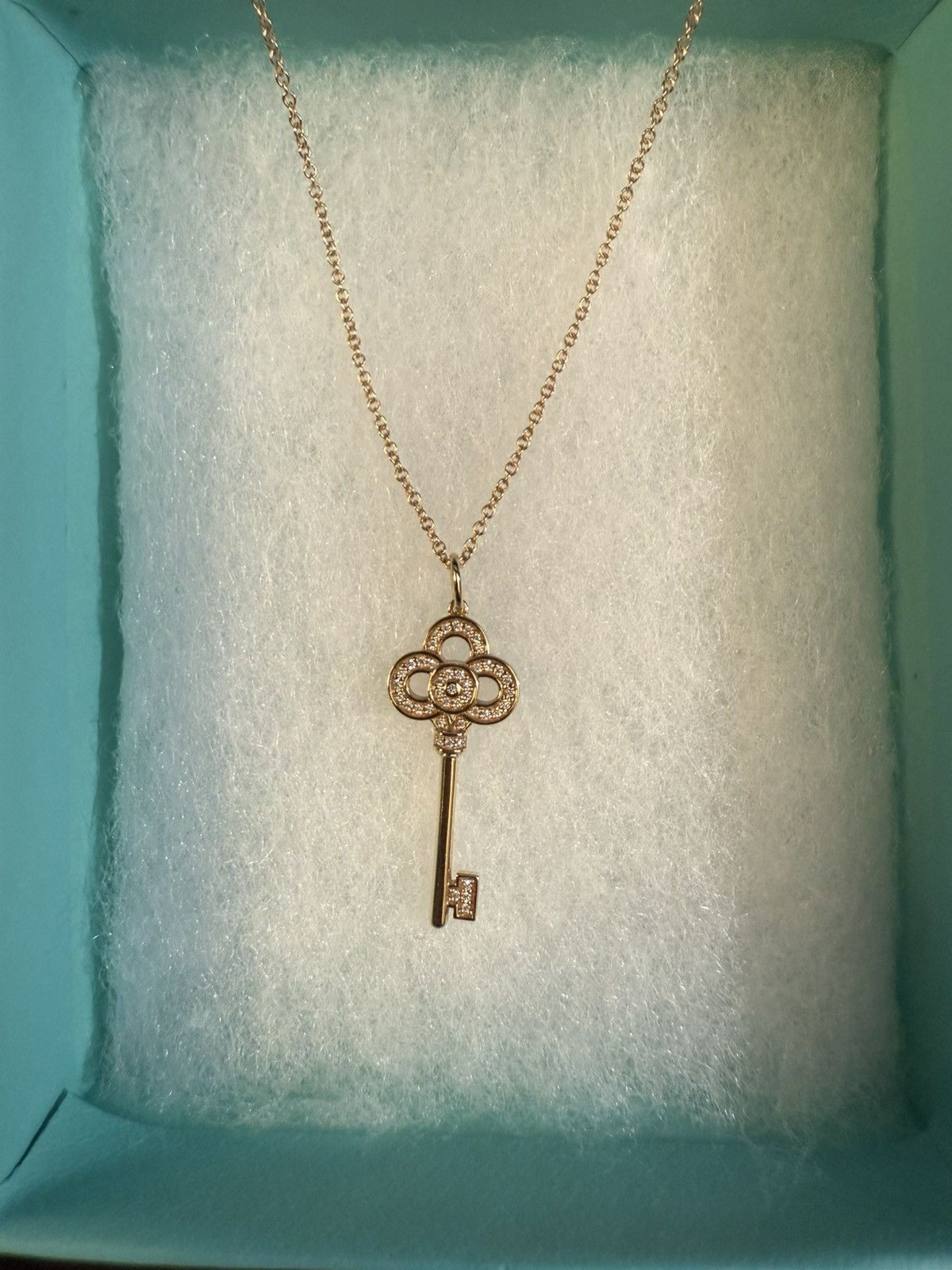 Tiffany & Co. Mini Crown Key Pendant in Yellow Gold with Diamonds Size ONE SIZE - 1 Thumbnail