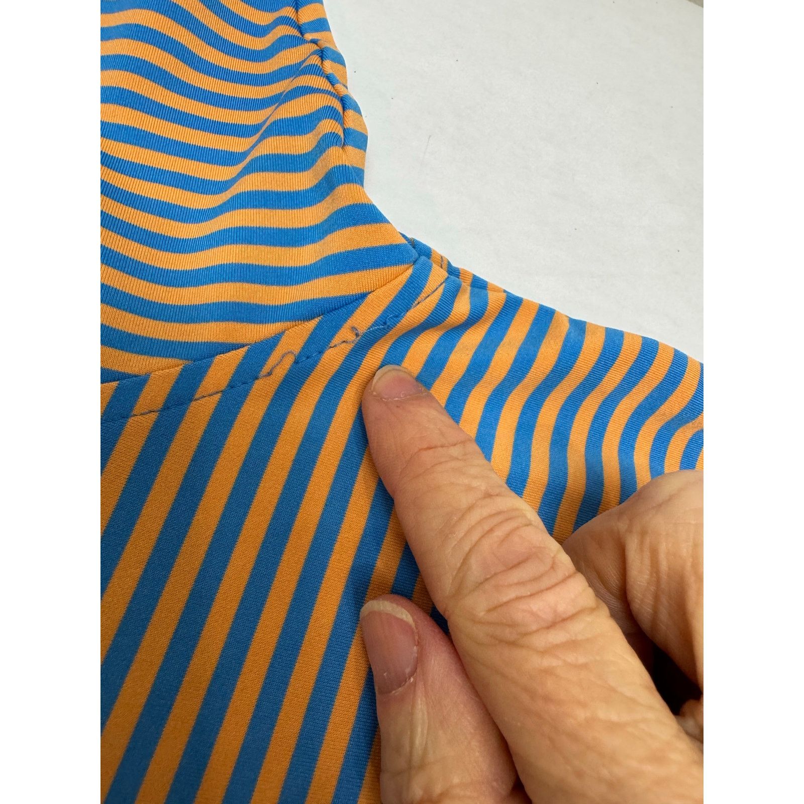 Peter Millar Peter Millar Summer Comfort Orange Blue Striped Polo Large Size US L / EU 52-54 / 3 - 10 Thumbnail