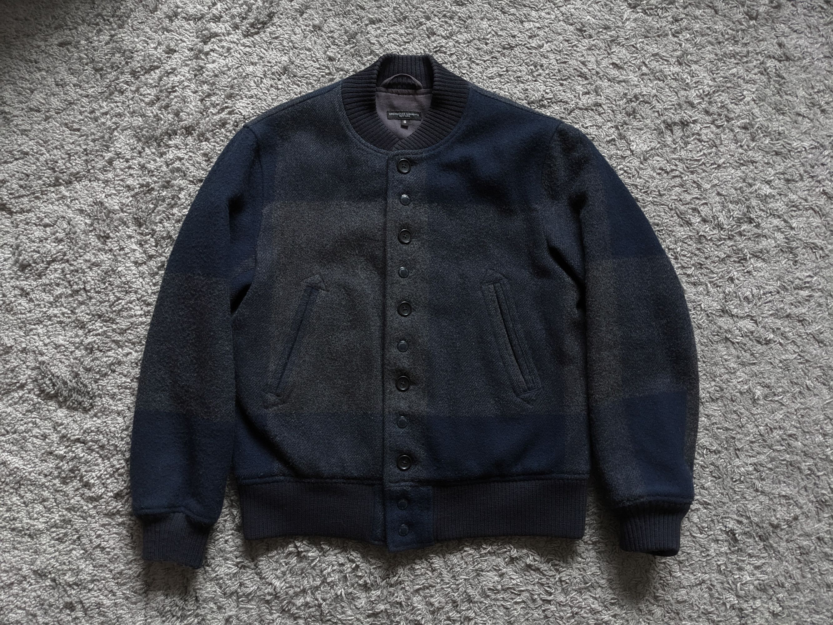 Melton Wool Bomber Jacket Size S Made in USA Small