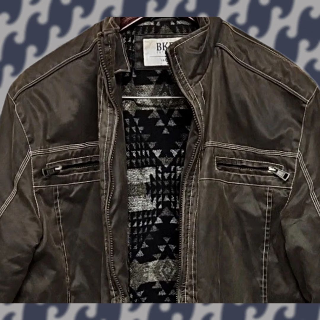 BKE BKE Brown Utility Jacket Men L Cotton Blend Lined Western Casual Size US L / EU 52-54 / 3 - 1 Thumbnail