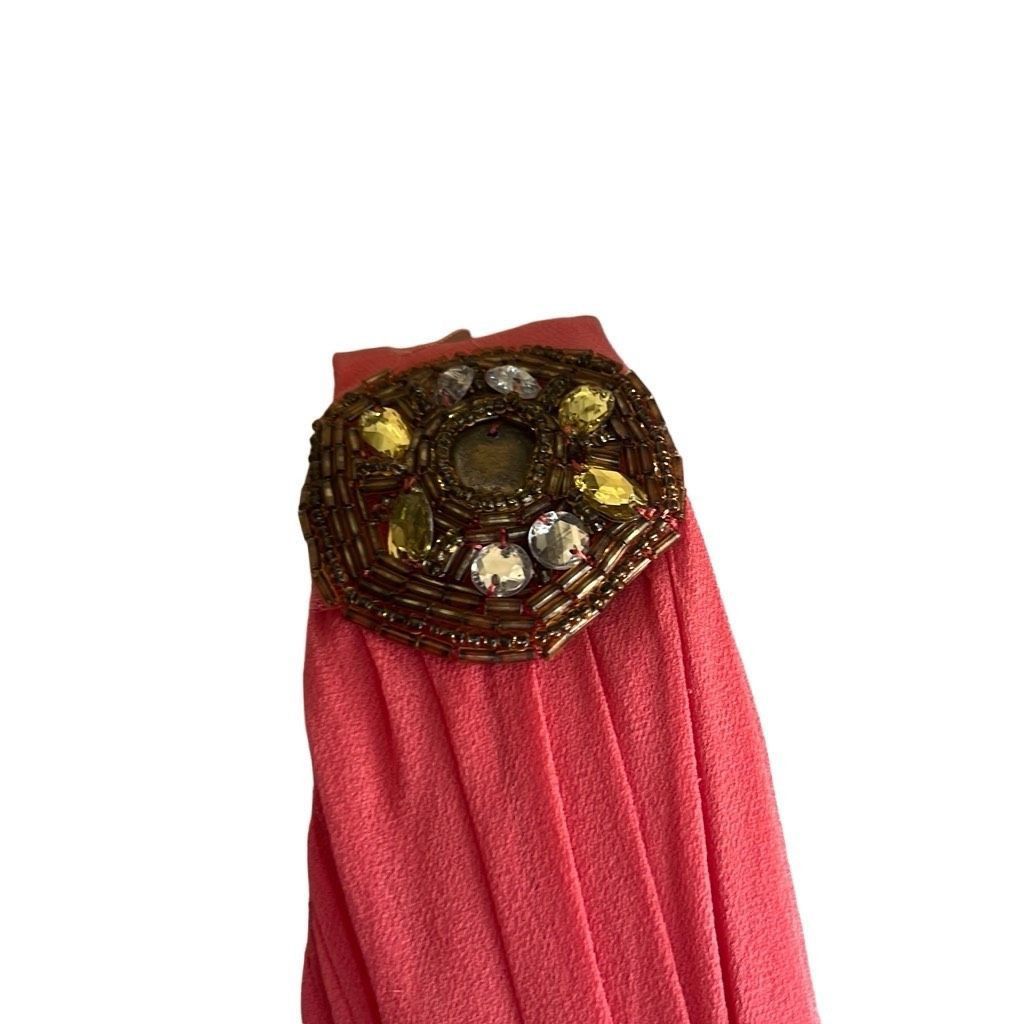 Other Marchesa Notte Womens 8 100% Silk Cocktail Dress Pink Pleate Size M / US 6-8 / IT 42-44 - 5 Thumbnail