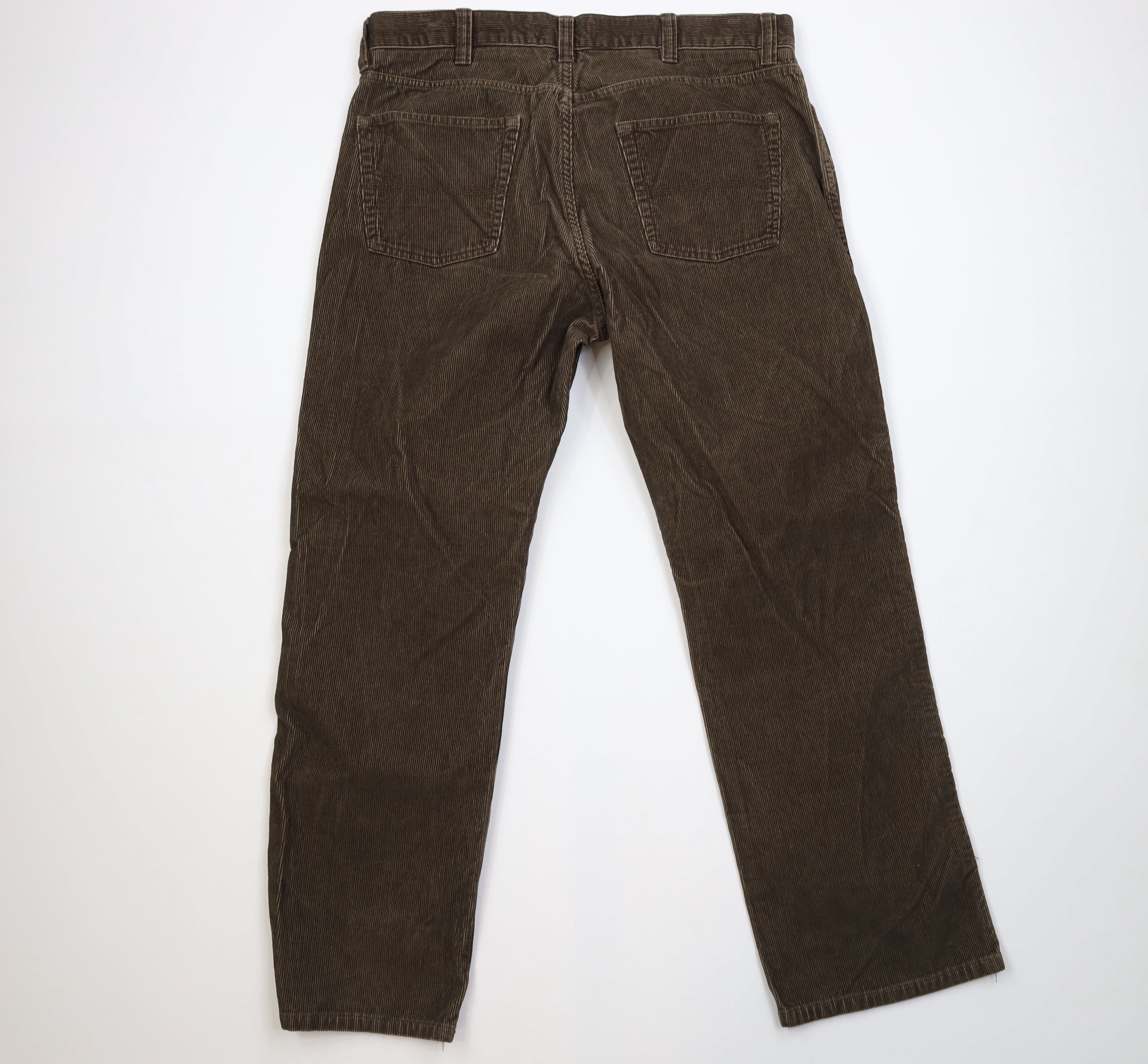 L.L. Bean Vintage LL Bean Wide Leg Corduroy Chino Pants Brown Cotton Size US 36 / EU 52 - 8 Thumbnail