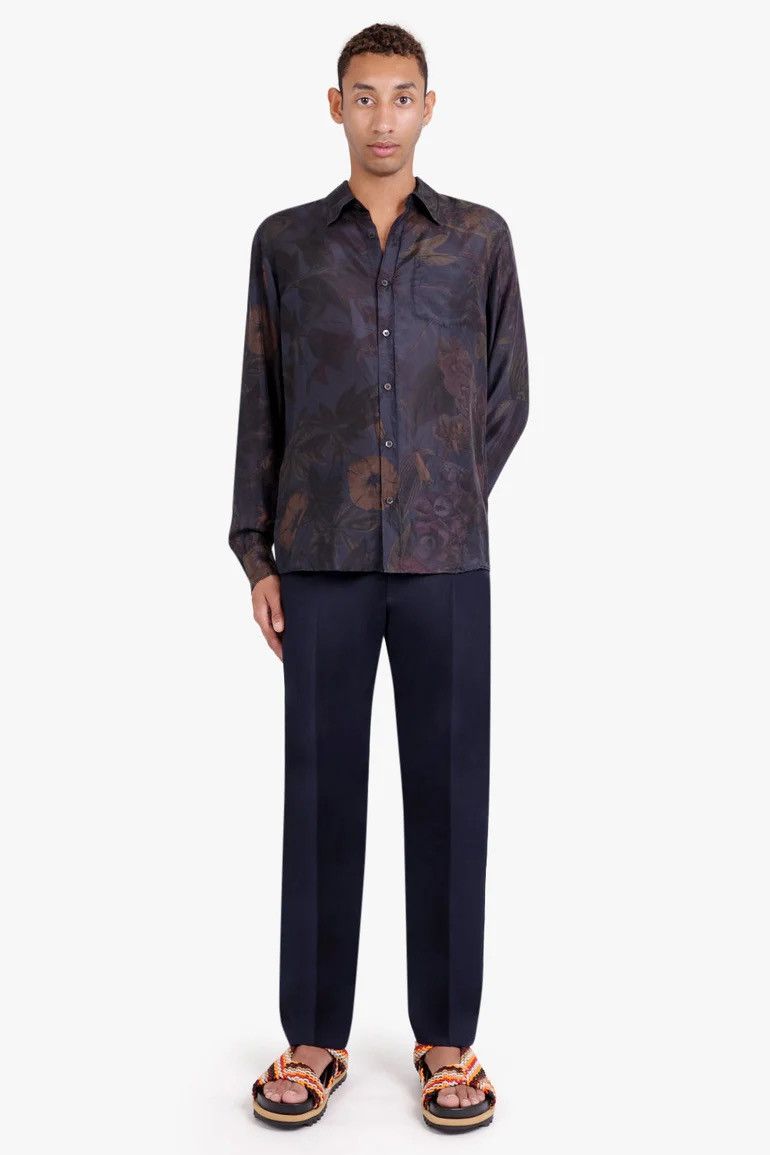 Dries Van Noten ‘Parkino’ Dark Blue Side Stripe Trousers Size US 32 / EU 48 - 17 Thumbnail