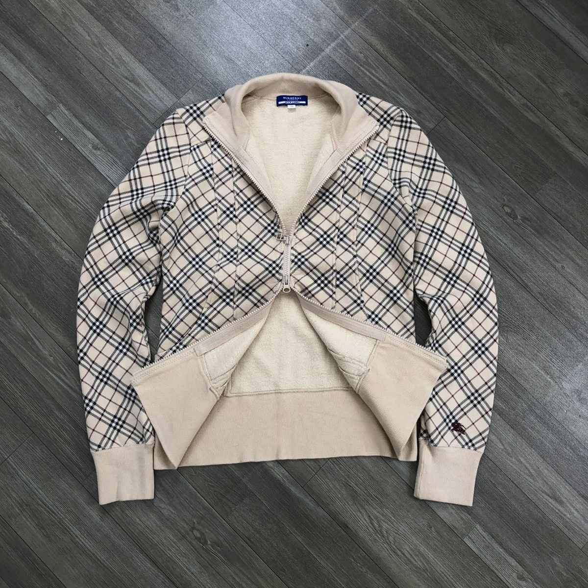 Burberry × Designer Vintage Burberry Nova Check Blue Label Full Zip Track Jacket Size US M / EU 48-50 / 2 - 3 Thumbnail