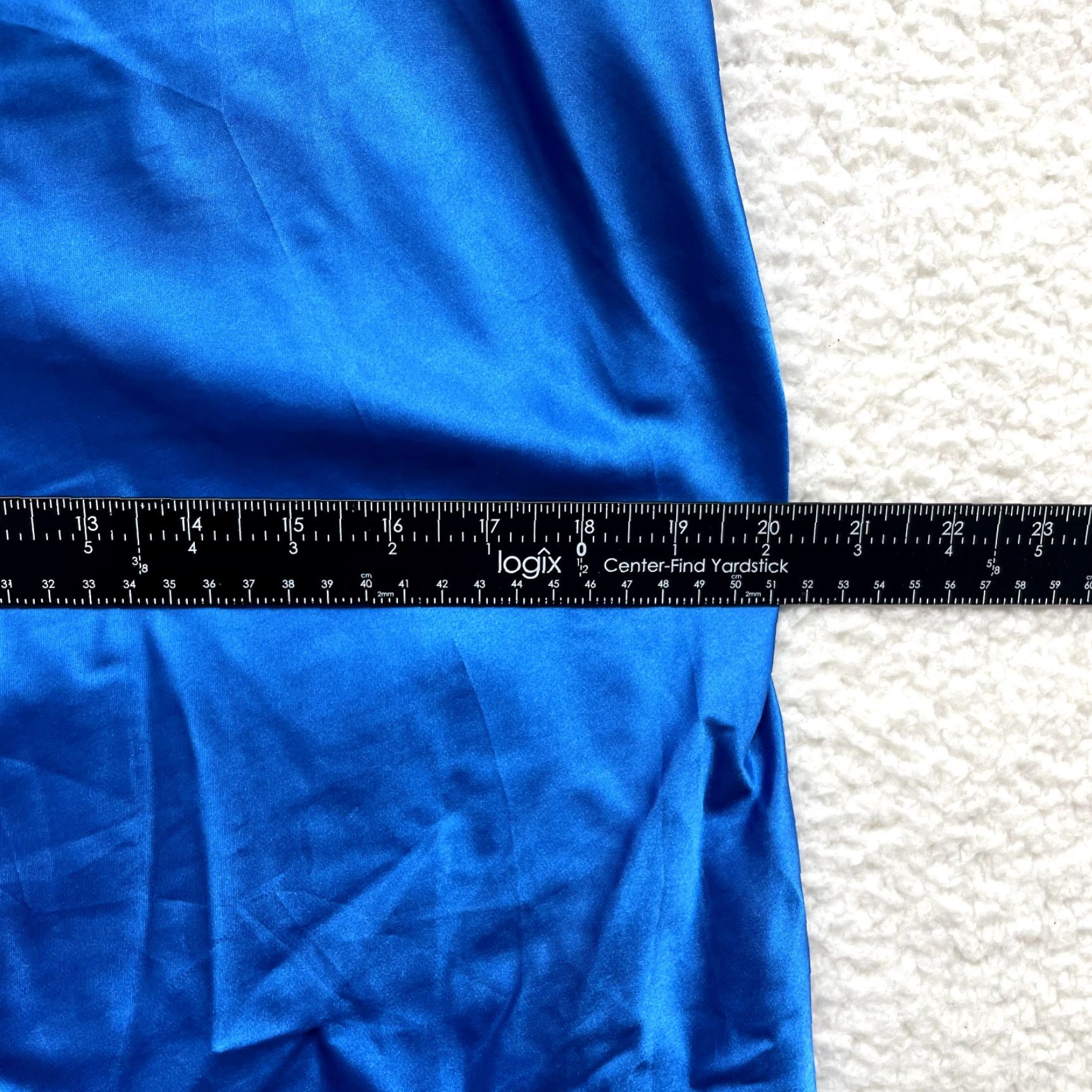 Vintage VINTAGE Morgan Taylor Slip Dress L Blue Satin Chemise Royal Cobalt Blue Size L / US 10 / IT 46 - 6 Thumbnail