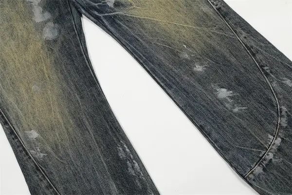 Japanese Brand Asa American retro trend ink-splashed loose straight jeans Size US 32 / EU 48 - 6 Thumbnail