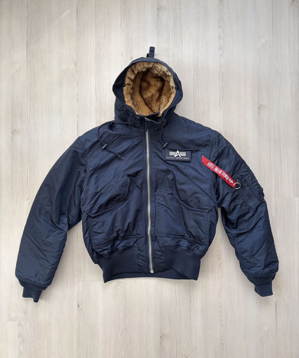 Alpha Industries Alpha Industries 45/P Hooded Fur Bomber Jacket Size US M / EU 48-50 / 2 - 2 Thumbnail