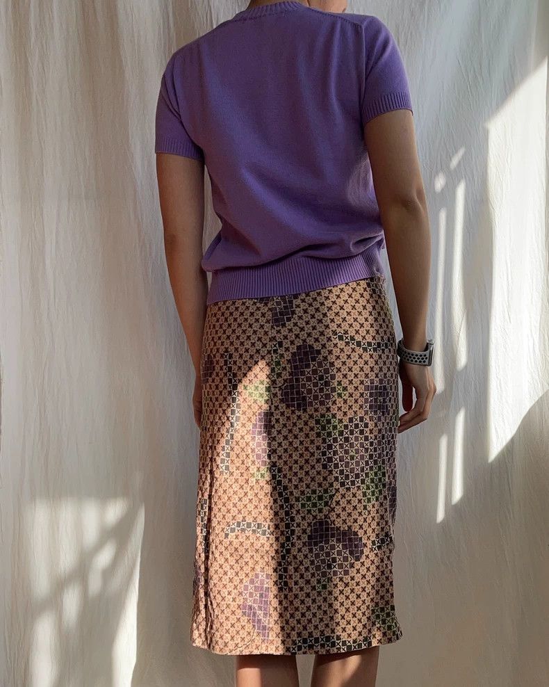 Comme des Garcons Comme des Garcons Purple cotton round neck knit top Size M / US 6-8 / IT 42-44 - 3 Thumbnail
