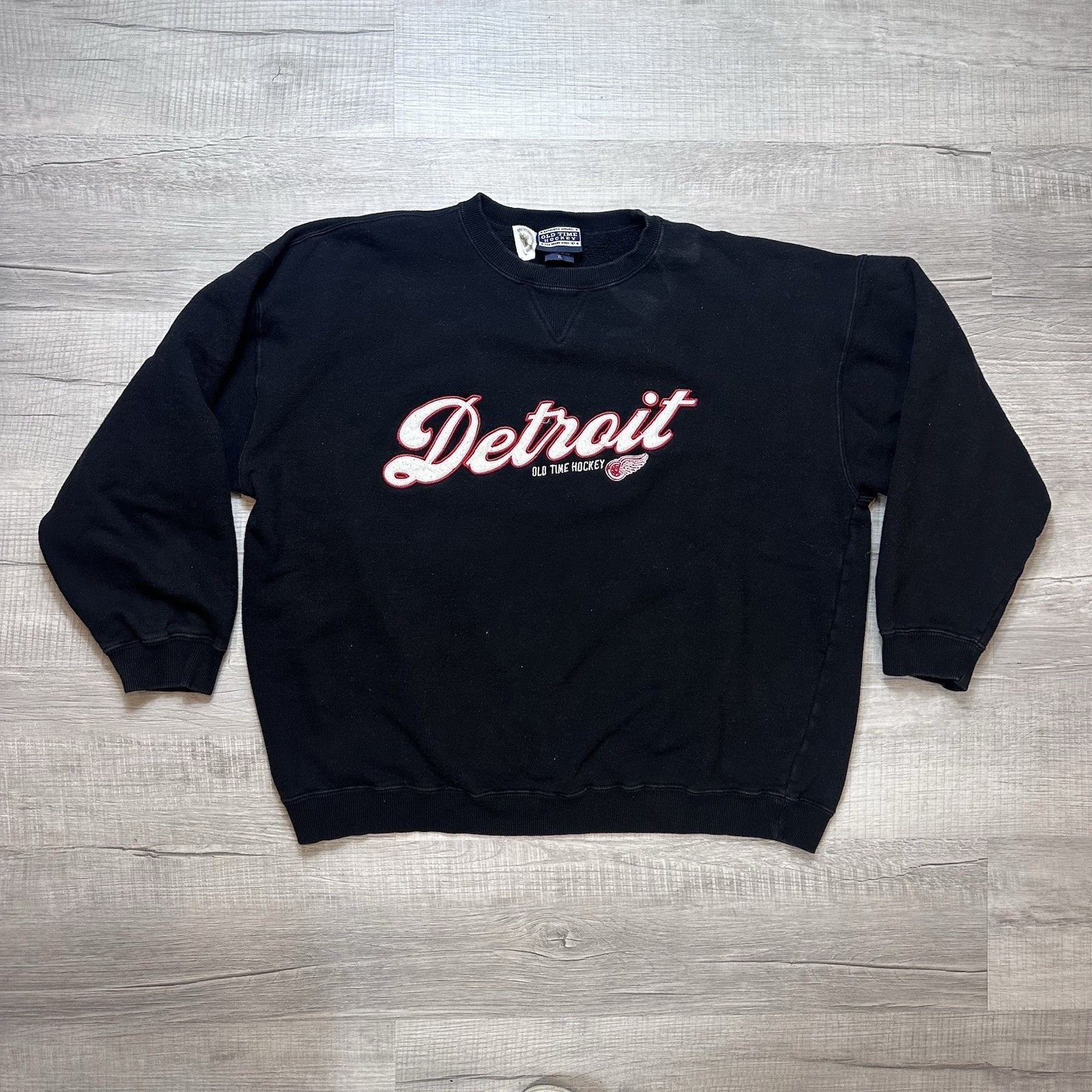 Vintage Vintage 90s Old Time Hockey Detroit Red Wings Sweatshirt XL Size US XL / EU 56 / 4 - 1 Thumbnail