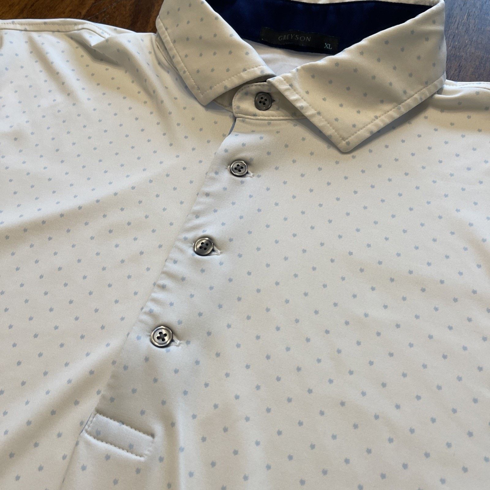 Vintage Greyson XL All Over Wolf Short Sleeve Golf Polo Shirt Logo Size US XL / EU 56 / 4 - 3 Thumbnail