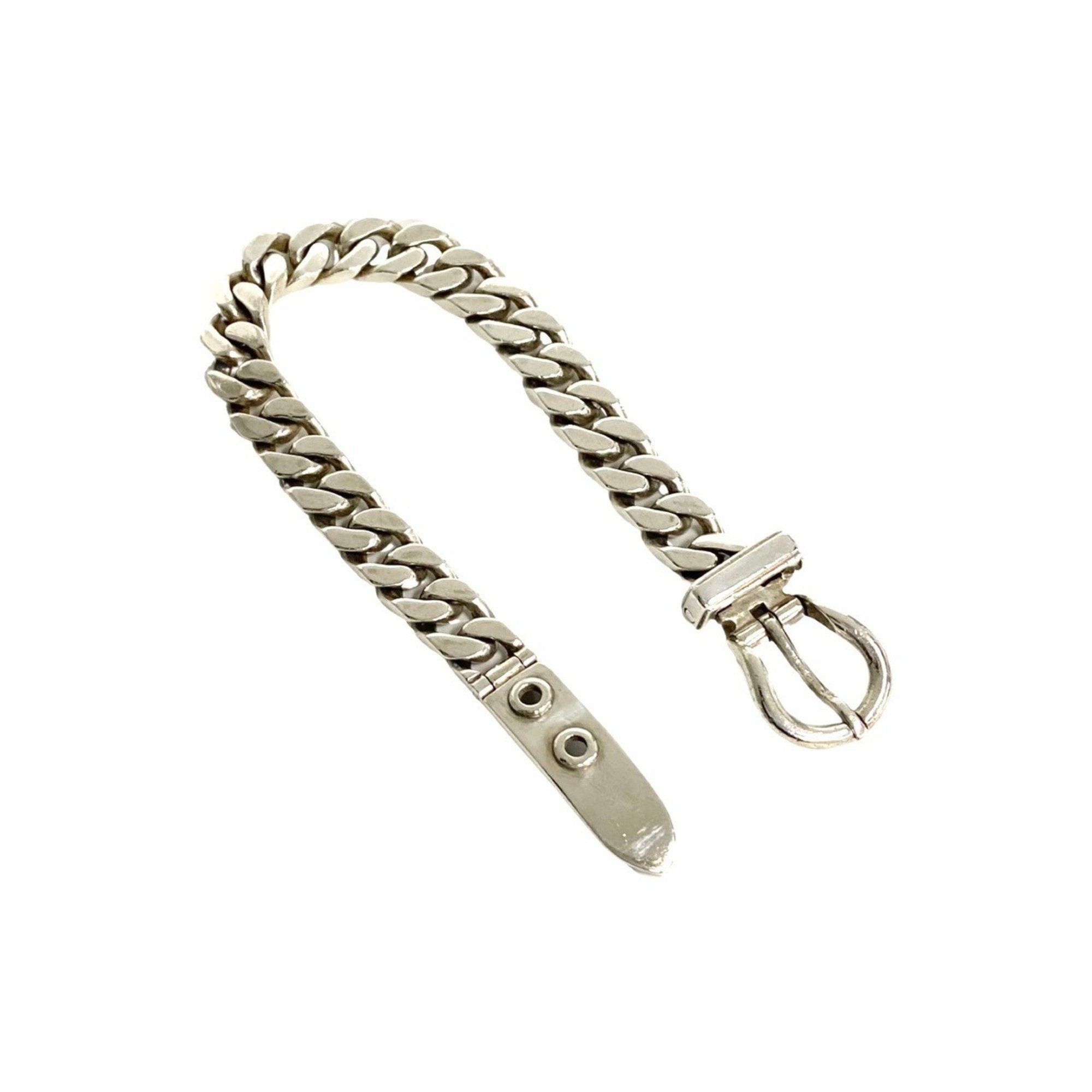 image of Hermes Bookle Serie Pm Silver 925 Chain Bracelet Bangle Men Women 23008