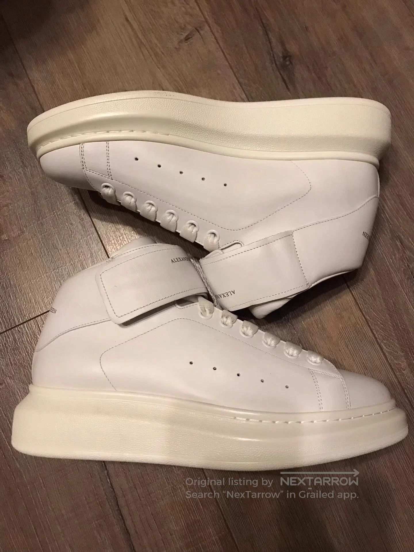Alexander McQueen White High-Top Sneakers Size 9. Size US 9 / EU 42 - 7 Thumbnail