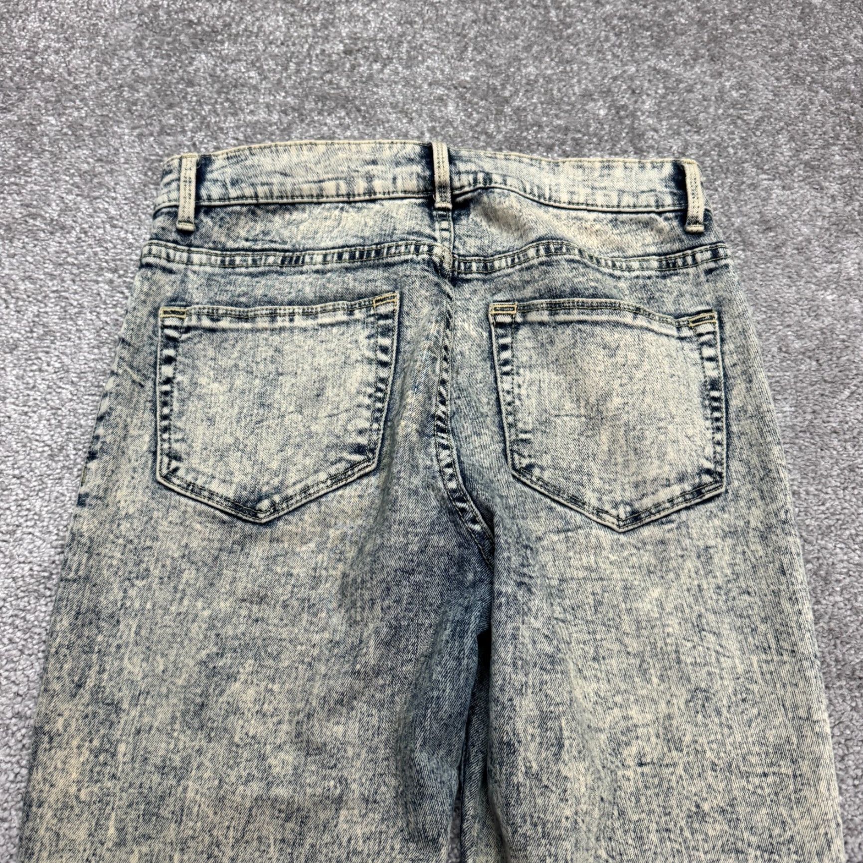 Vintage Sneak Peek Jeans Womens 5 Skinny High Rise Distressed Acid Wash Blue Denim 5-Pocket Regular Size 27" / US 4 / IT 40 - 4 Thumbnail