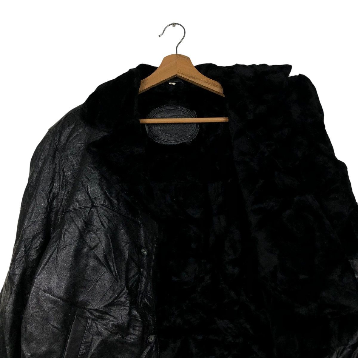 Japanese Brand VINTAGE GENUINE LEATHER JACKET BIKE BRUMAS MINK FUR BLANKET Size US S / EU 44-46 / 1 - 14 Thumbnail
