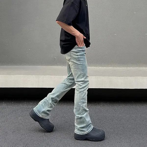 Japanese Brand Skinny Jeans Plain Vintage Flared Trousers Y2k Pockets y2k Size US 30 / EU 46 - 2 Thumbnail