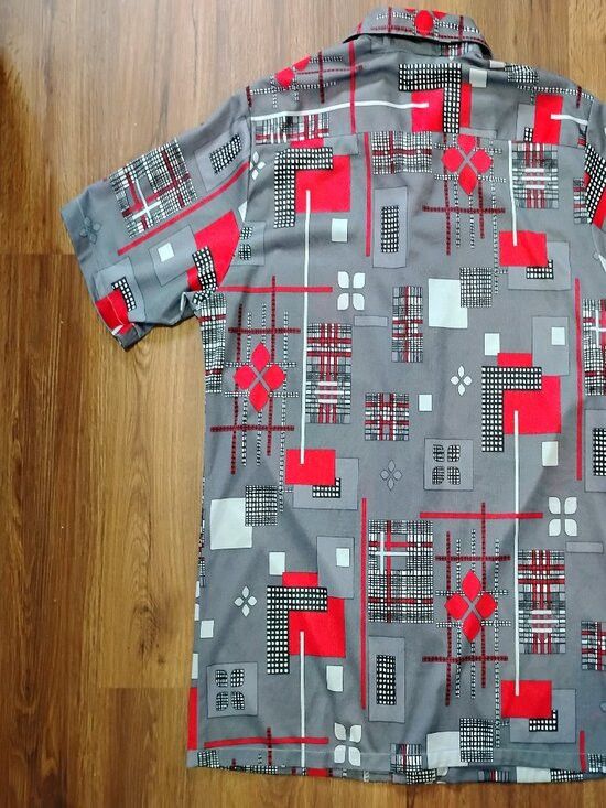 Other Vintage Joel California MCM Polyester Disco Shirt Size US L / EU 52-54 / 3 - 5 Thumbnail