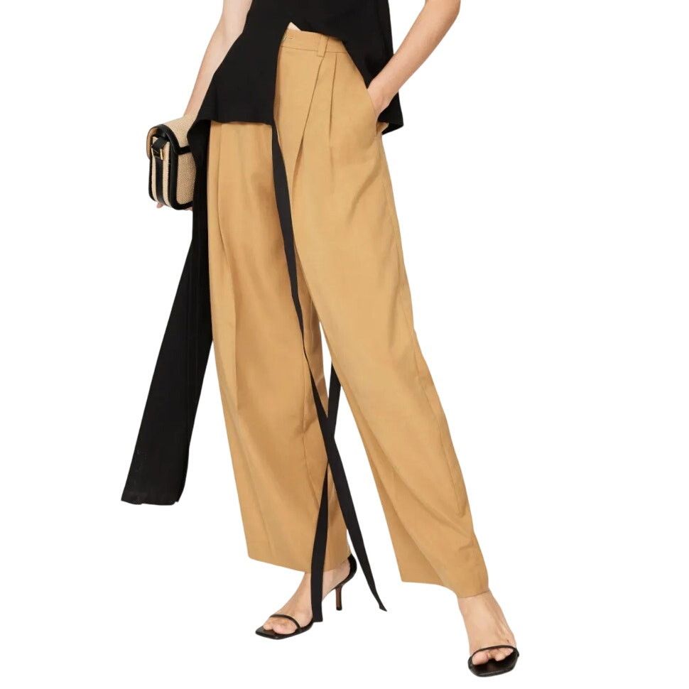 Vince Vince Drop Waist Pleated Pants in Tan, Size 10 Size 32" / US 10 / IT 46 - 2 Thumbnail