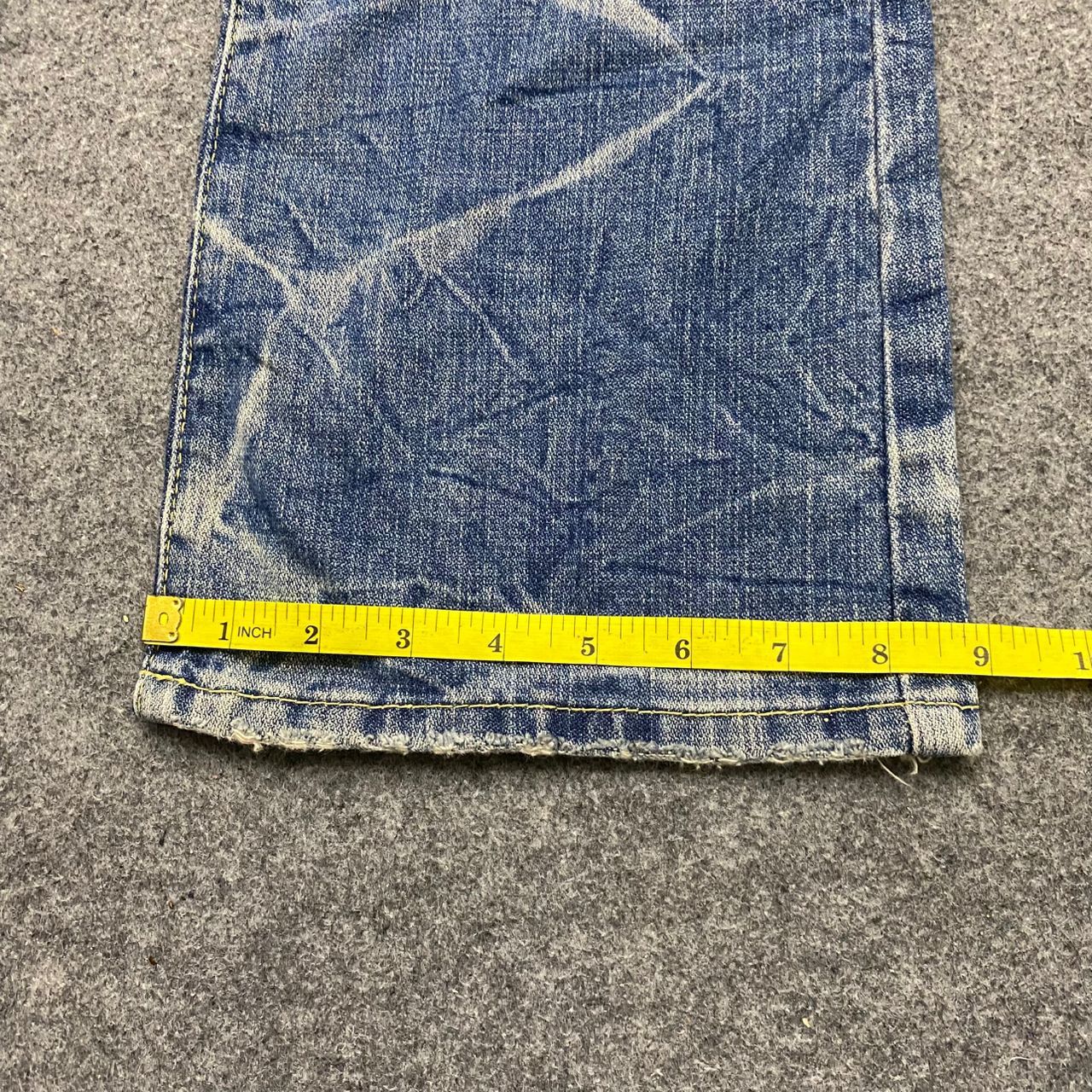 If Six Was Nine 💥Flare💥Vintage Ozz First Pikball Distressed Denim Size US 32 / EU 48 - 9 Thumbnail