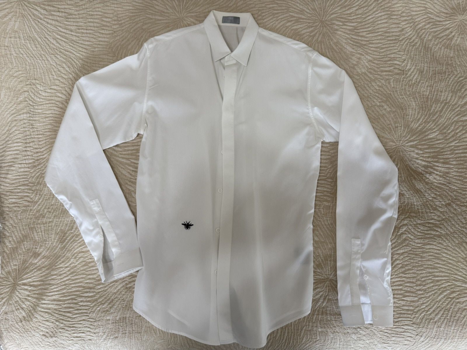 Dior Dress Shirt with Bee Embroidery Size US S / EU 44-46 / 1 - 1 Thumbnail