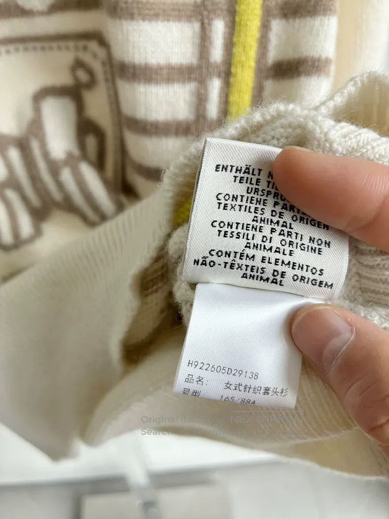 Hermes Hermes Off-white Cashmere Knit Sweater Size XS / US 0-2 / IT 36-38 - 6 Thumbnail