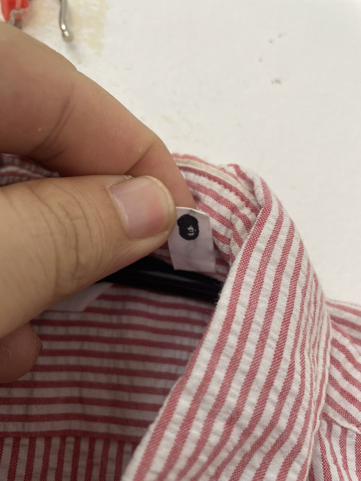 Bape ONE POINT STRIPED BD S/S SHIRT Size US M / EU 48-50 / 2 - 8 Thumbnail