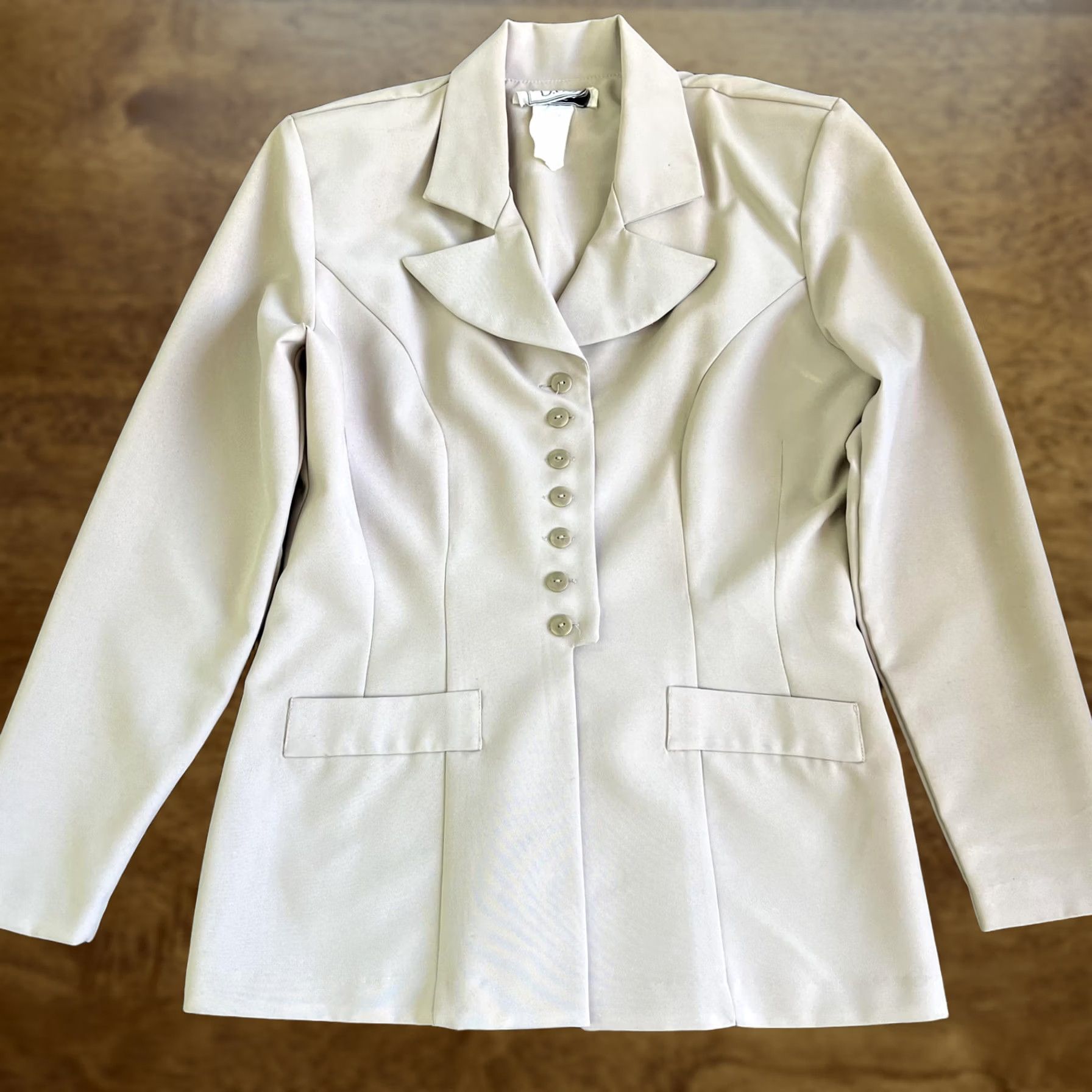 Vintage VINTAGE DBY Ltd. Blazer Jacket Womens 9 Beige 8 Button Longline Work Office Size M / US 6-8 / IT 42-44 - 1 Thumbnail