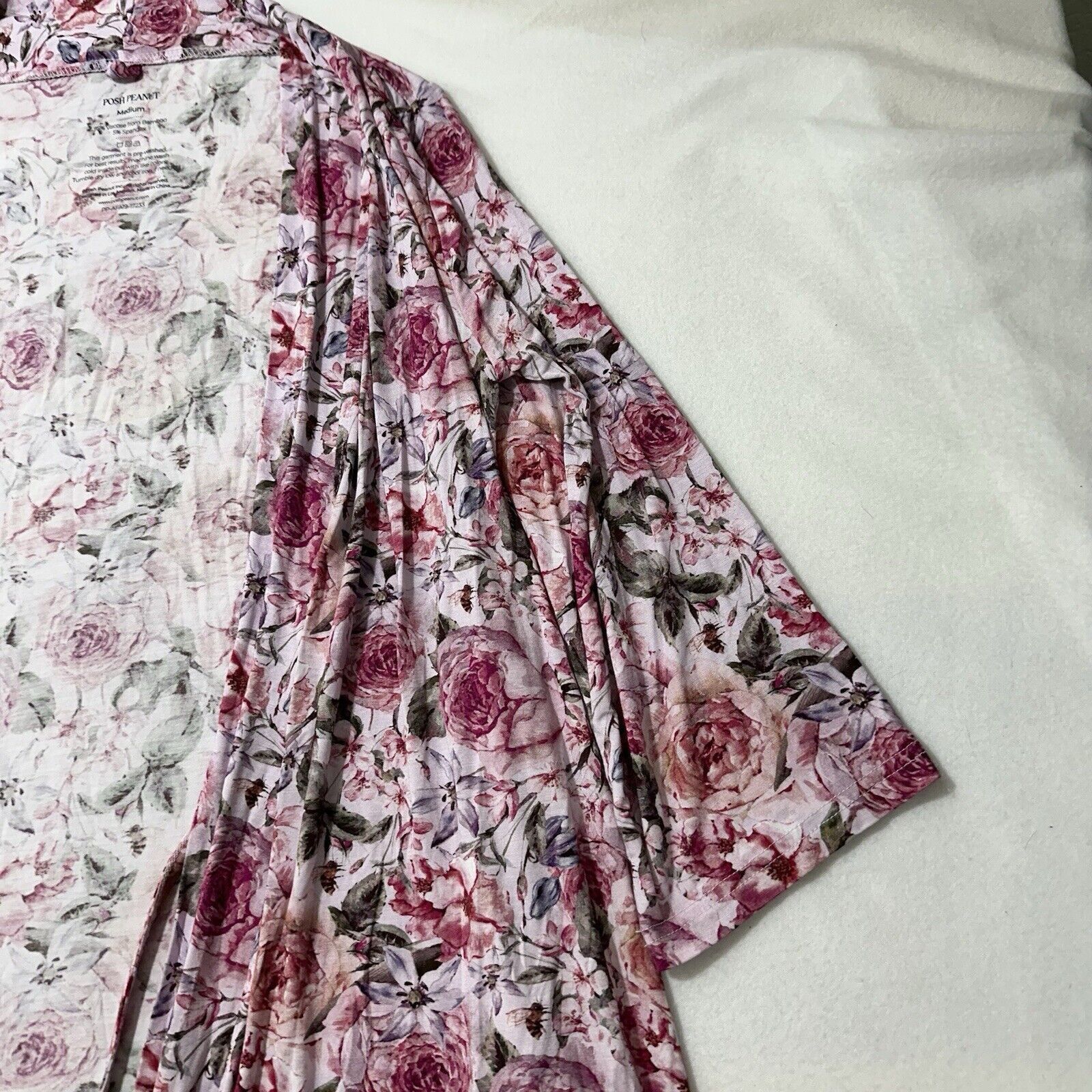 Other Posh Peanut Medium 3/4 Sleeve Bamboo Floral Cardigan Size M / US 6-8 / IT 42-44 - 5 Thumbnail