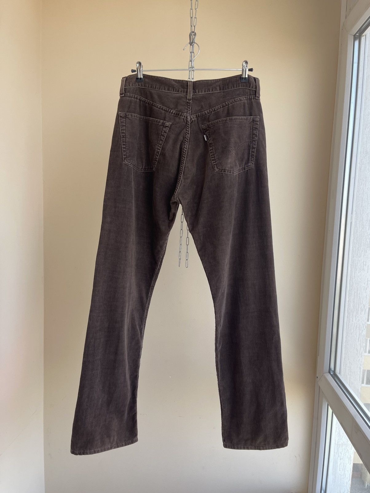 Levi's 551 White Tab Straight Fit Corduroy 5 Pocket Jeans Pants 90s Size US 31 - 2 Thumbnail
