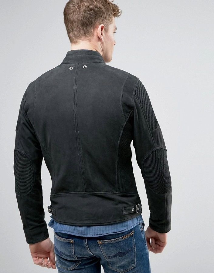 Diesel L-Mackson Black / Grey Leather Biker Jacket medium Size US M / EU 48-50 / 2 - 19 Thumbnail