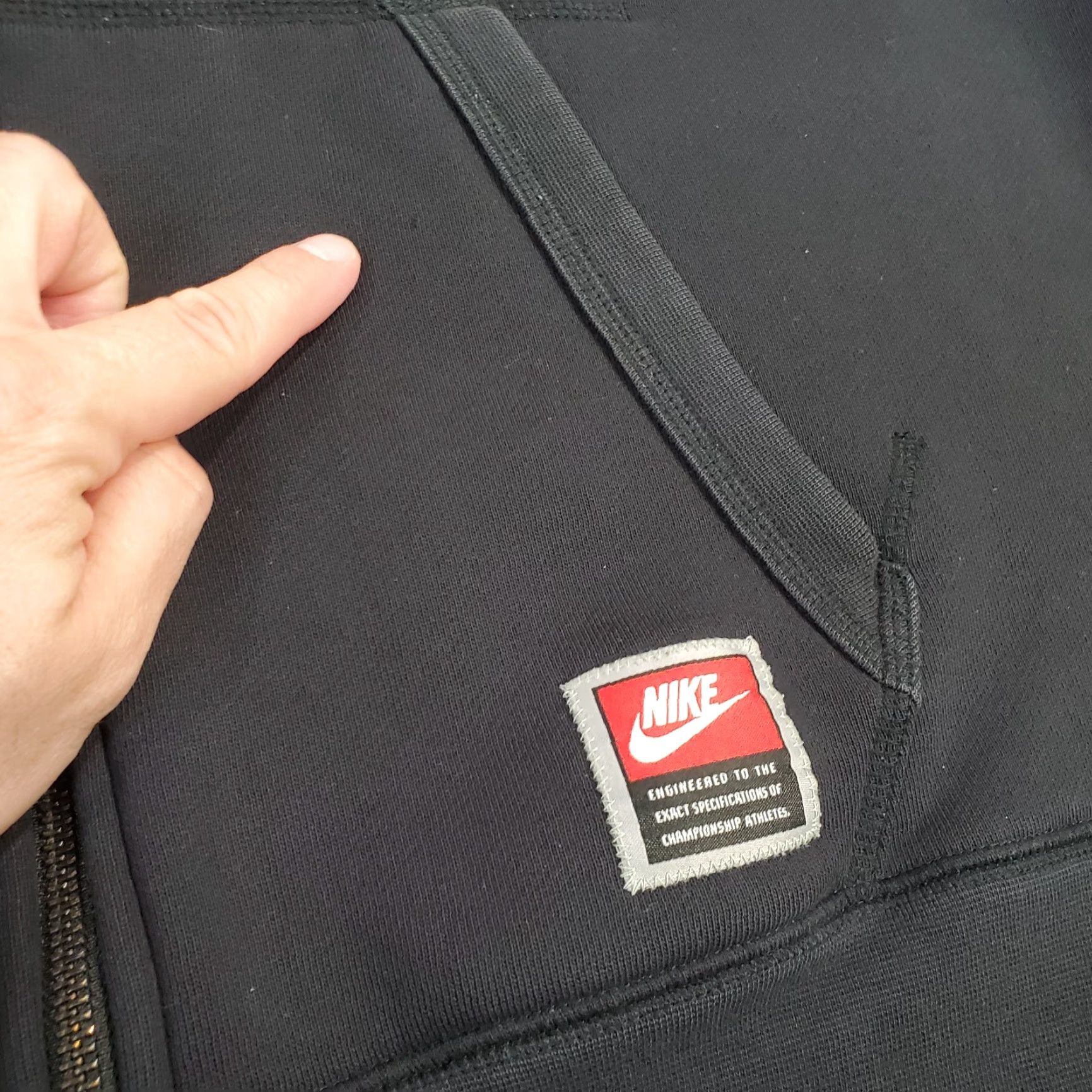 Nike Nike Hoodie Mens XL Black Full Zip Sweatshirt Size US XL / EU 56 / 4 - 4 Thumbnail