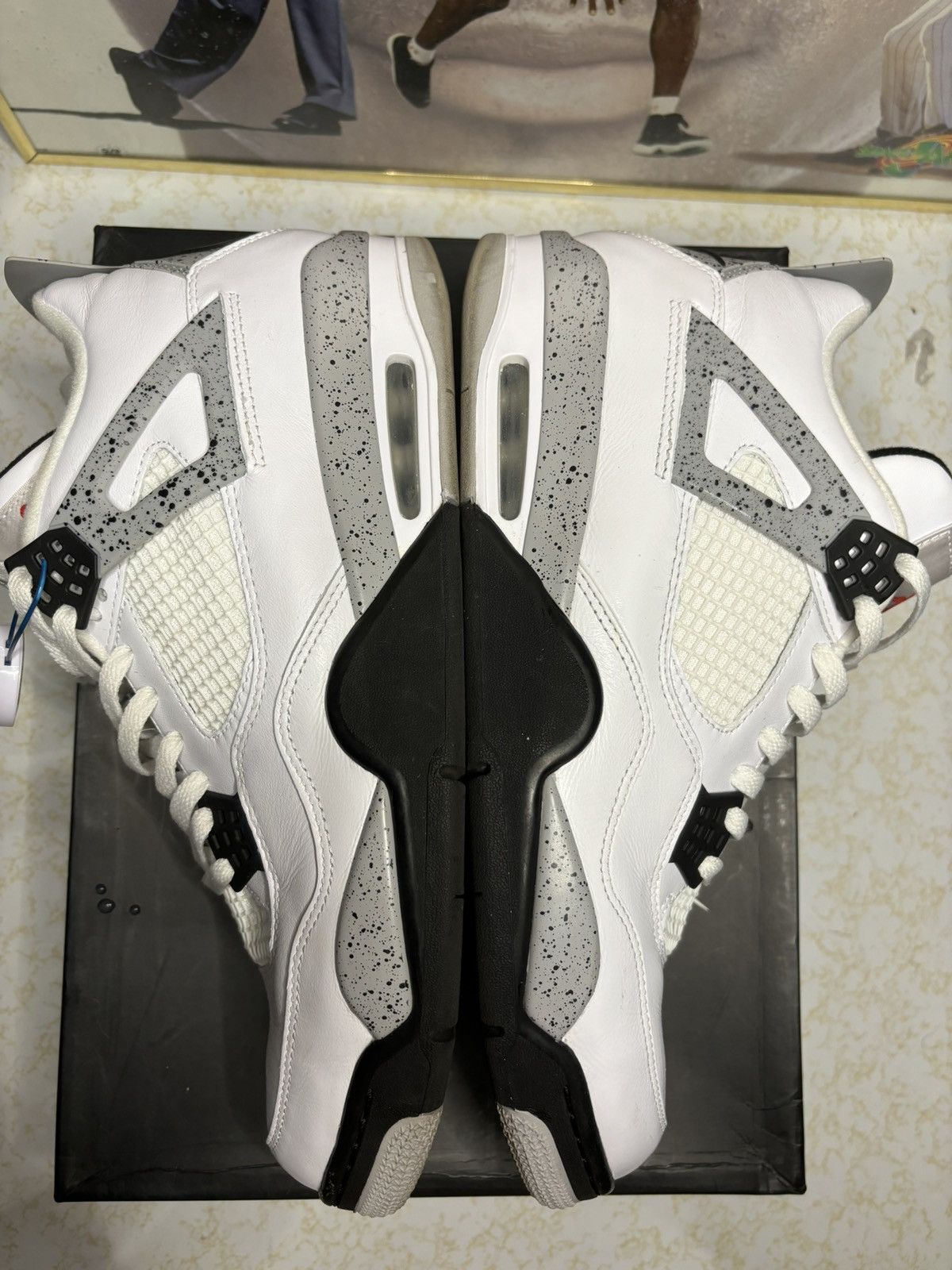 Jordan Brand Air Jordan 4 Retro OG 2016 White Cement 2016 Size US 13 / EU 46 - 4 Thumbnail