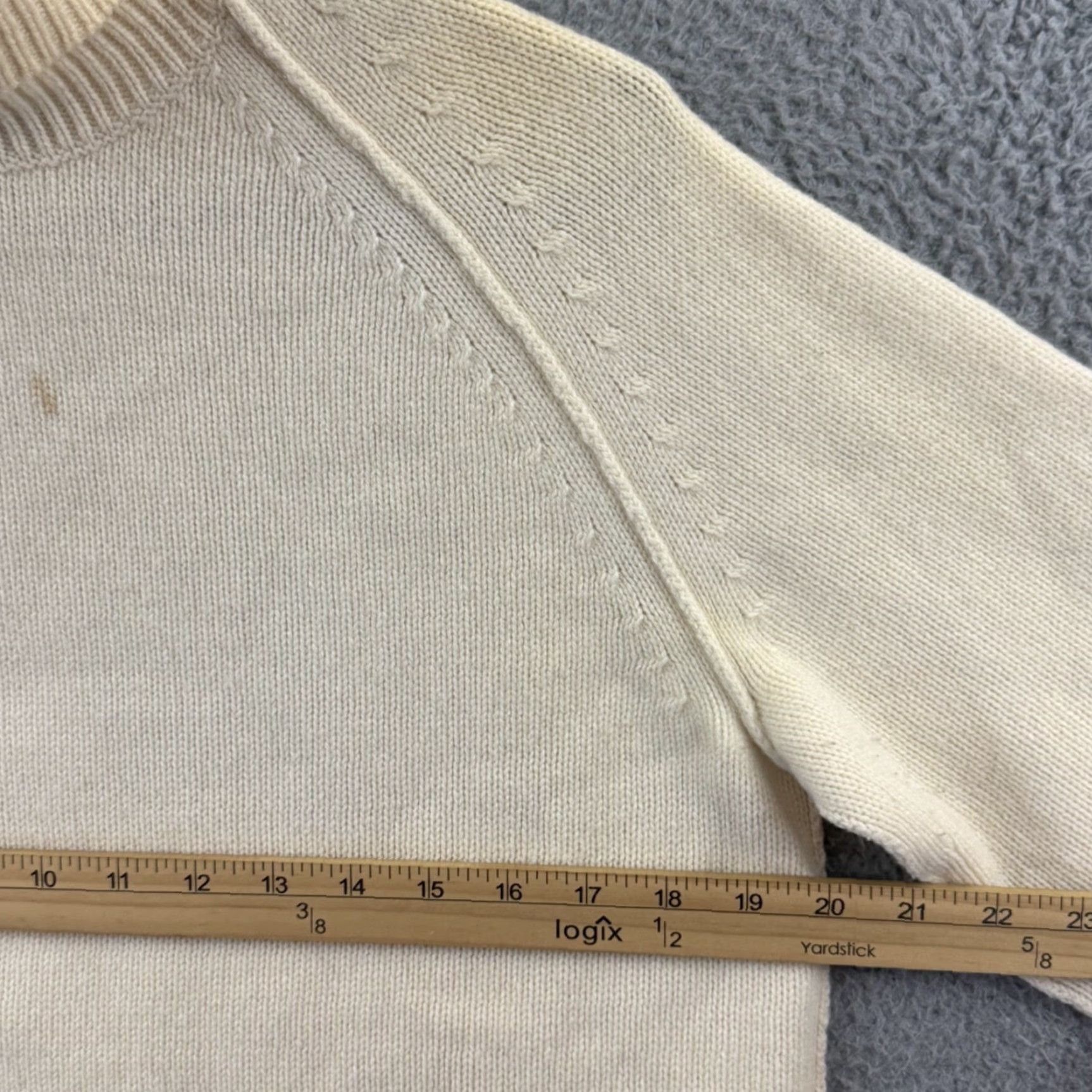 Banana Republic Banana Republic Sweater Womens Medium Ivory Lambswool Cashmere Turtleneck Preppy Pullover Raglan Sleeve Solid Knit Wool/Cashmere Logo Vintage: No Size M / US 6-8 / IT 42-44 - 7 Thumbnail